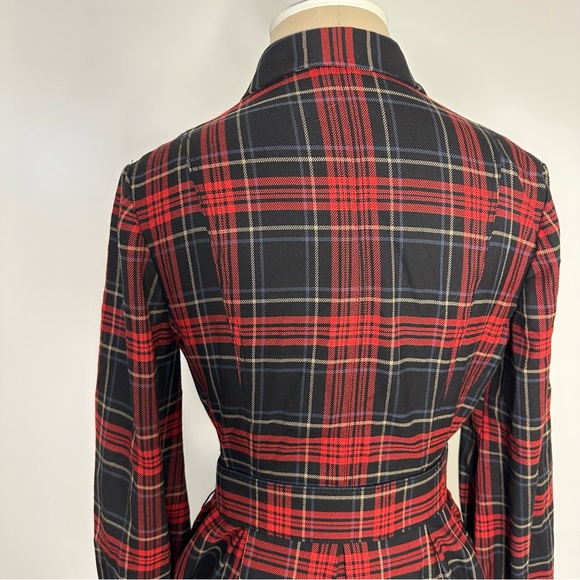 cremieux red plaid belted shirt dress 2 - Picture 11 of 16